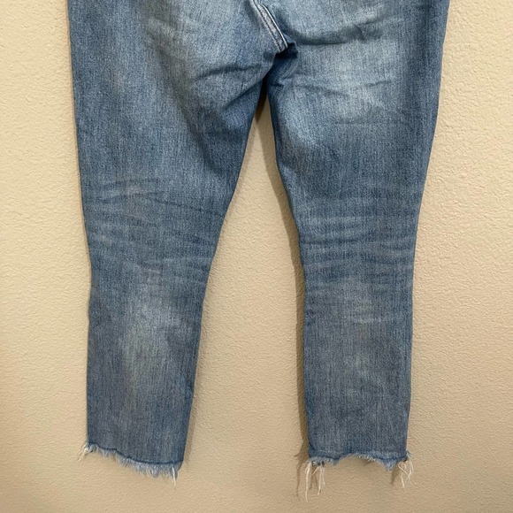 Madewell The Perfect Vintage Distressed Frayed Hem Cropped Jeans Parnell Wash 25 - Picture 12 of 15
